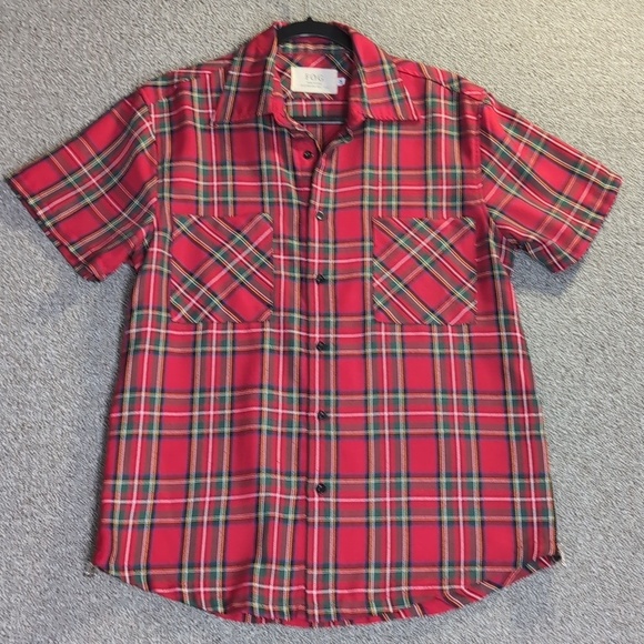 Fear of God Other - FOG Fear of God Collection One Short Sleeve Flannel Size Medium in Red Plaid